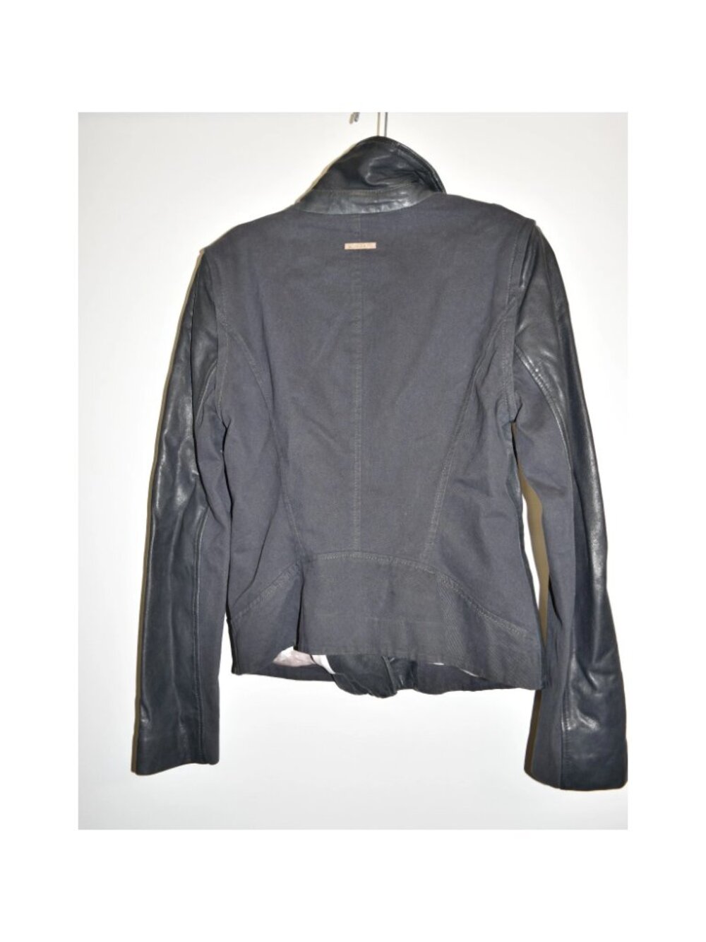 $595 SOIA & KYO Kamila Lambskin Jacket Detachable Sleeves VEST CHARCOAL GREY XS - Picture 5 of 7